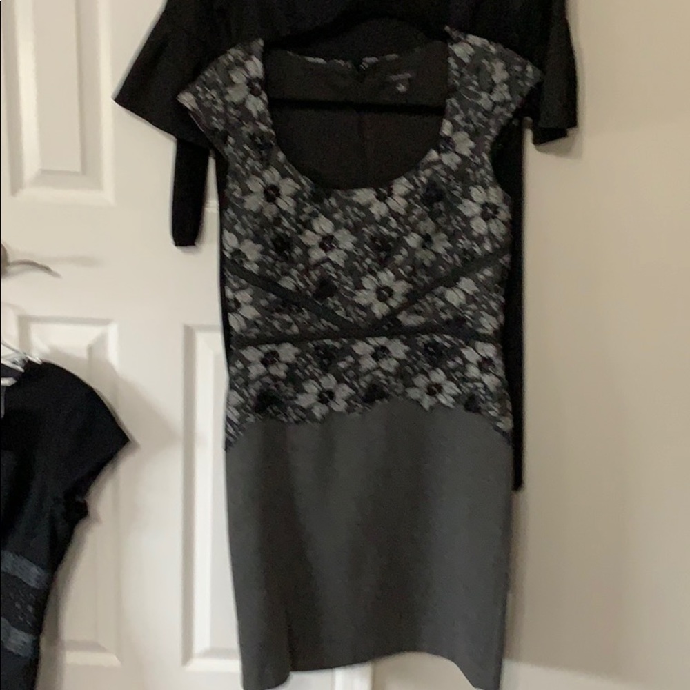 Ann Taylor gray and black dress size 8